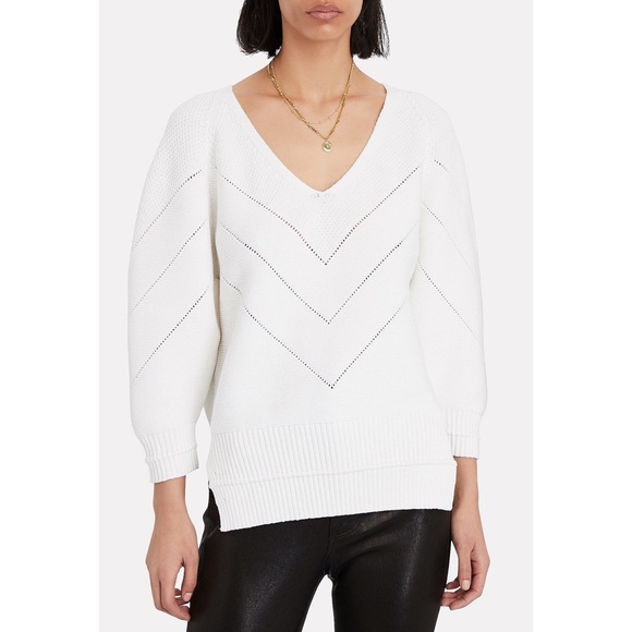 Brochu Walker Sweaters - BROCHU WALKER Decker V-Neck Cotton-Blend Sweater